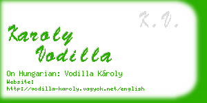 karoly vodilla business card